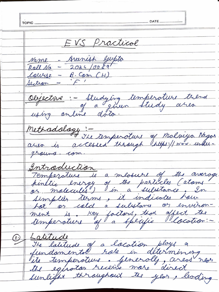 EVS Practical | PDF