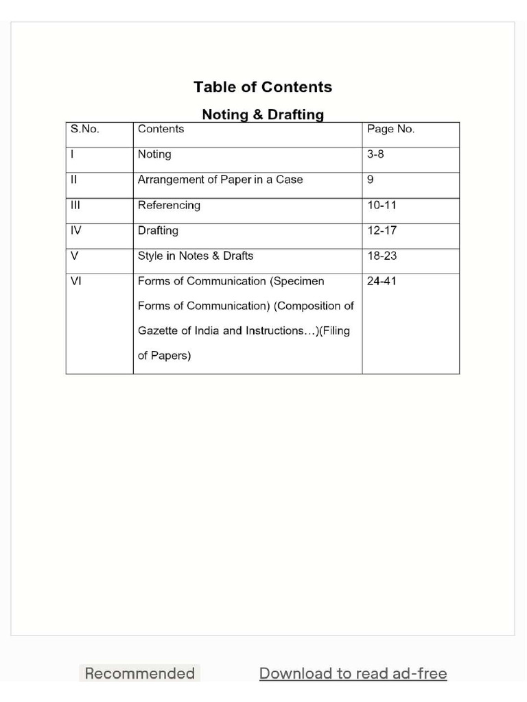 Noting and Drafting | PDF