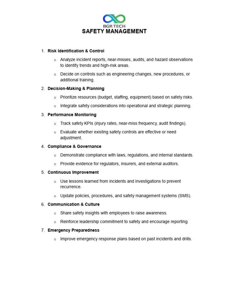 Safety Management | PDF