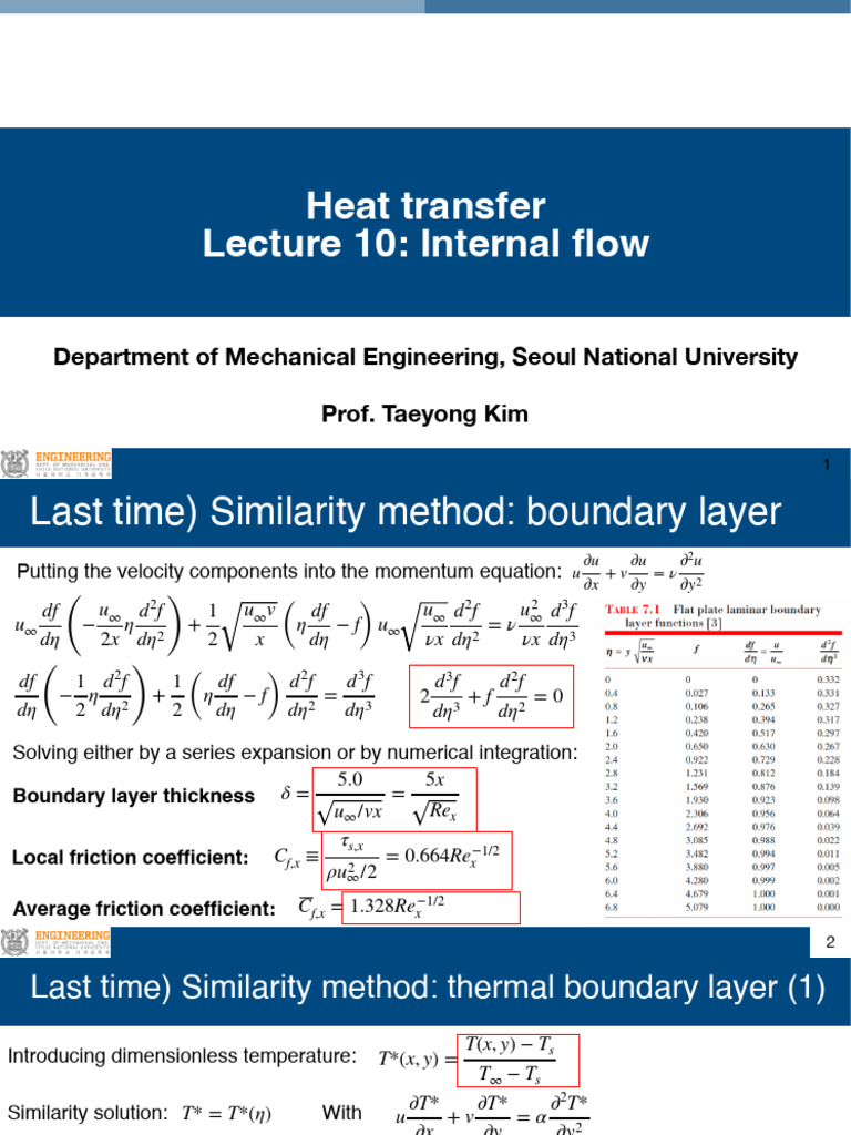 Lecture10 Internalflow Filled | PDF | Boundary Layer | Physical Chemistry