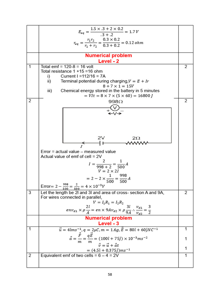 CBSE Phy XII Case Based Sol | PDF | Flashlight | Capacitor
