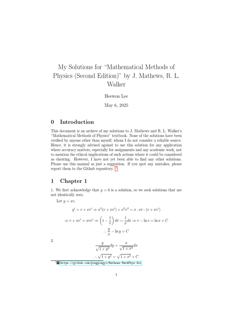 Mathews and Walker Methods | PDF | Functions And Mappings | Calculus