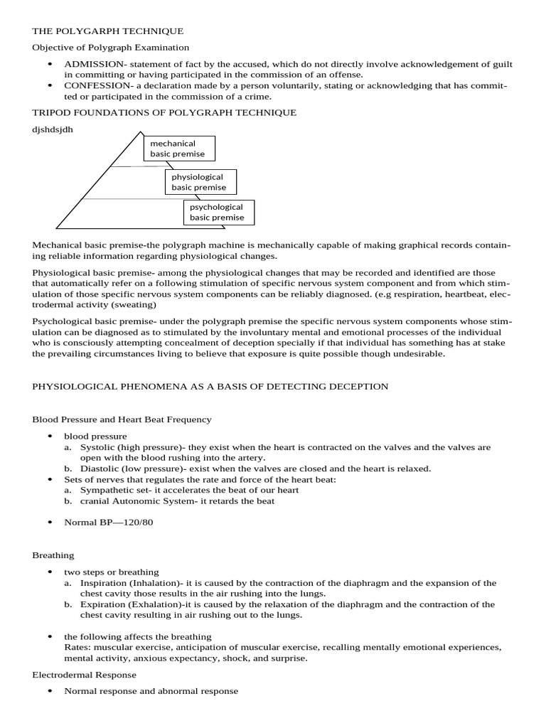 The Polygarph Technique Midterm 1 | PDF | Polygraph | Exhalation