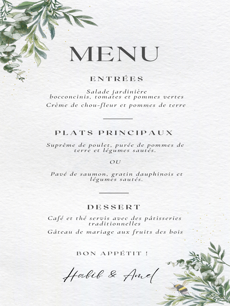 Menus A Imprimer v2 | PDF