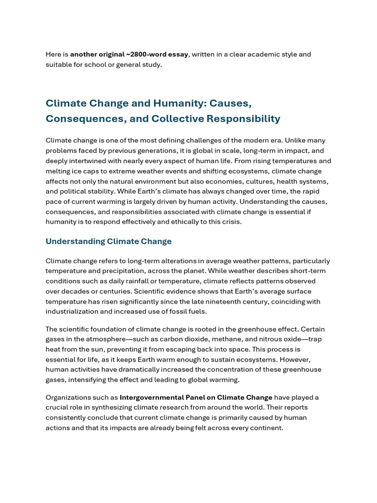 Document 19 | PDF | Climate Change | Climate Change Mitigation