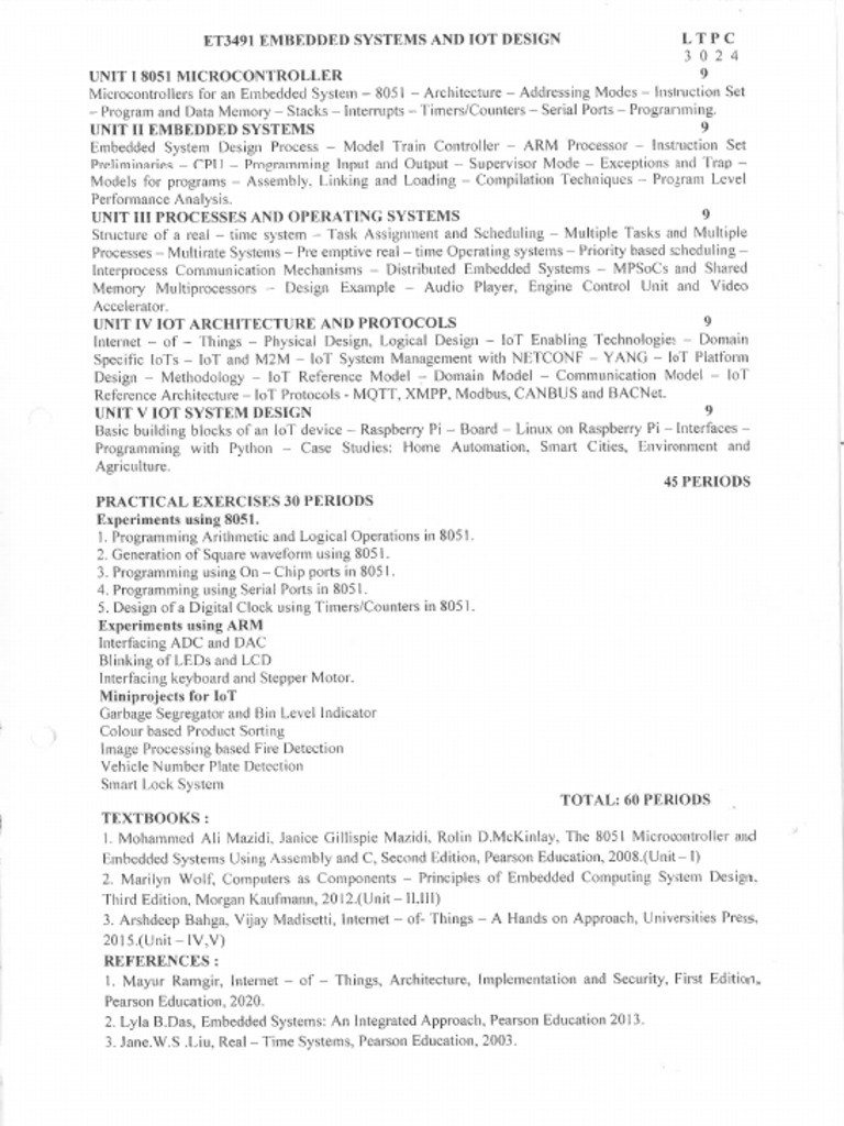 Es&iot Unit I Notes | PDF