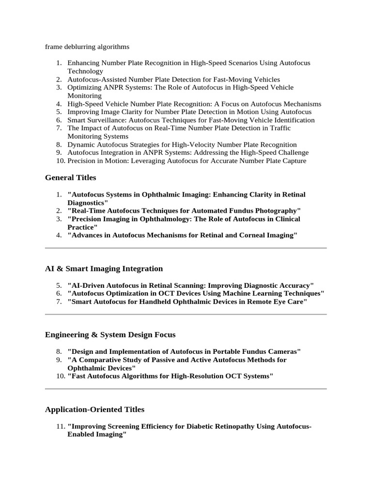Titles Suggestion | PDF
