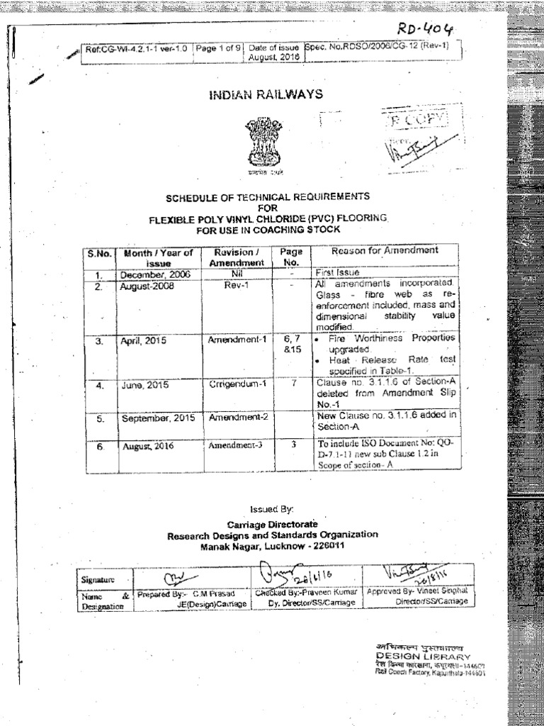 Spec No - Rdso 2006 CG 12 Rev 1 Compressed | PDF