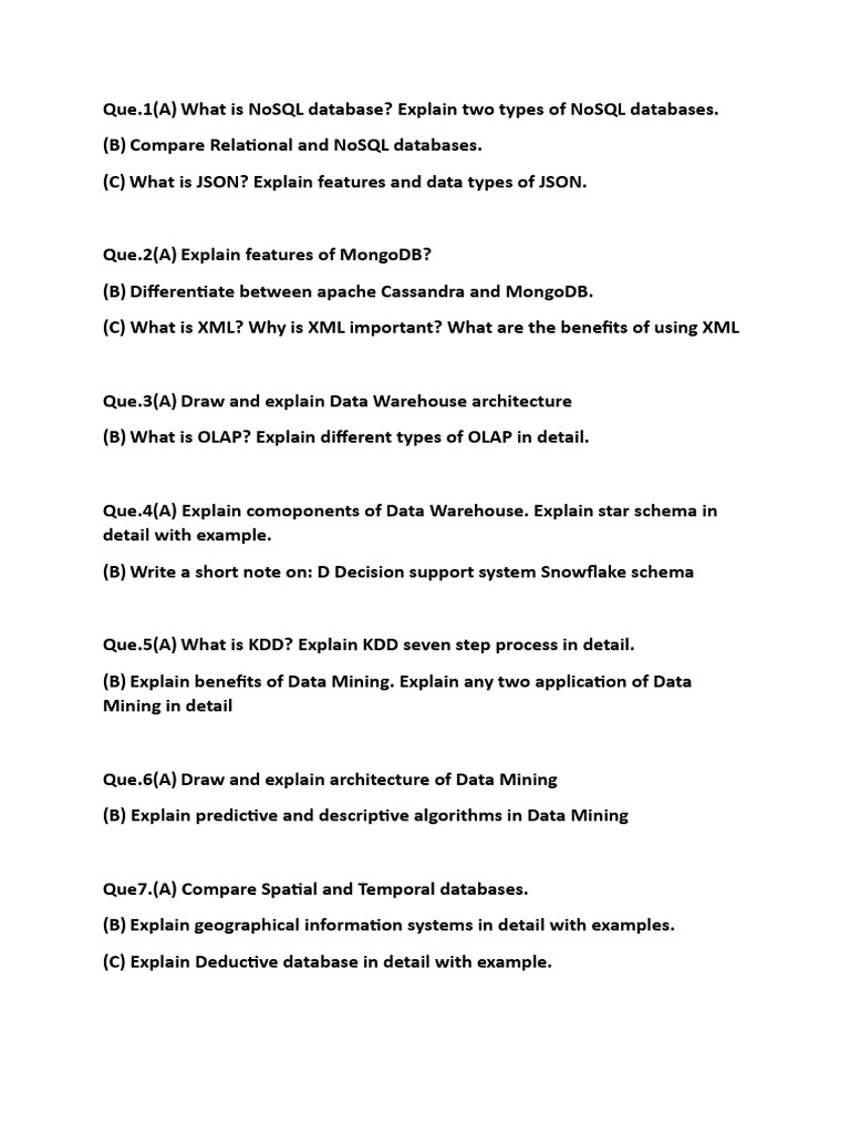 ADBMS by Khappya v-2.0 | PDF | No Sql | Data Warehouse