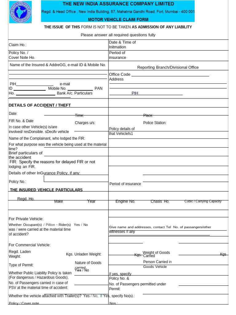 New India | PDF | Driver's License | Insurance
