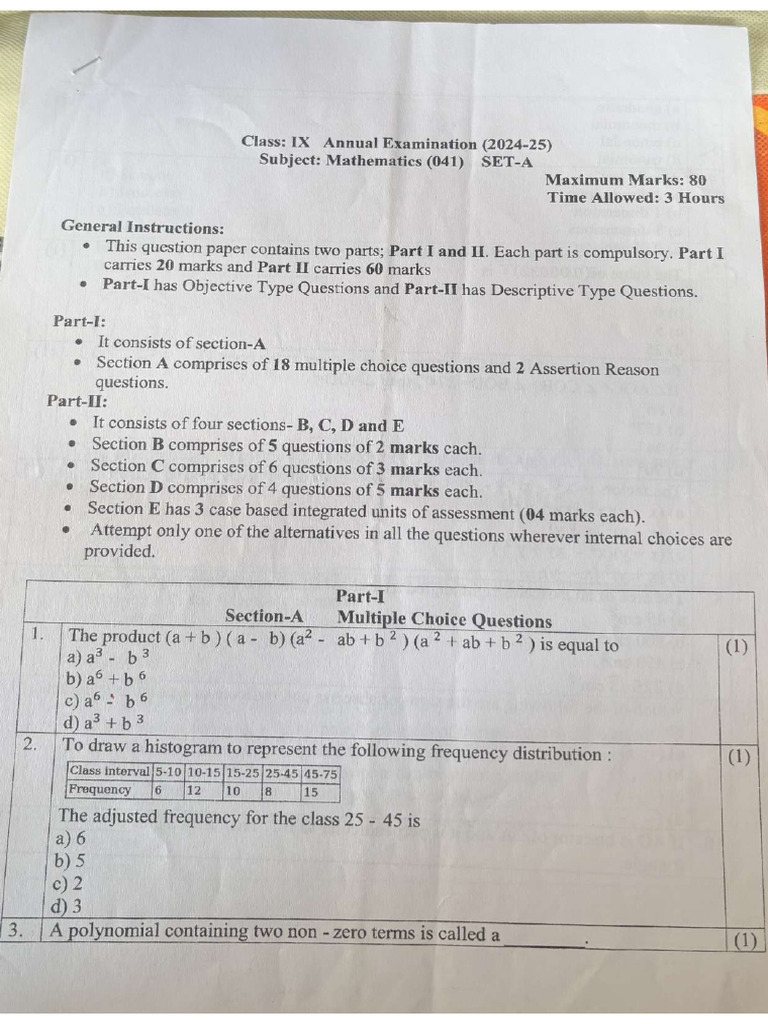 Ix Sample Paper 3 | PDF