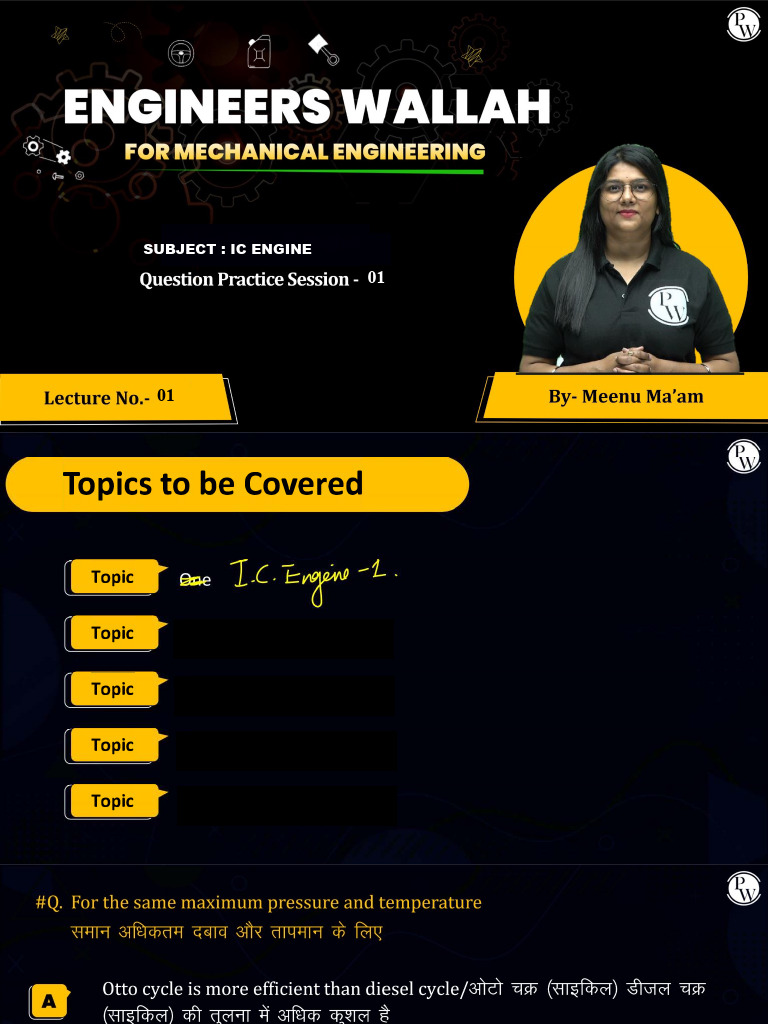 IC Engine 01 Class Notes | PDF