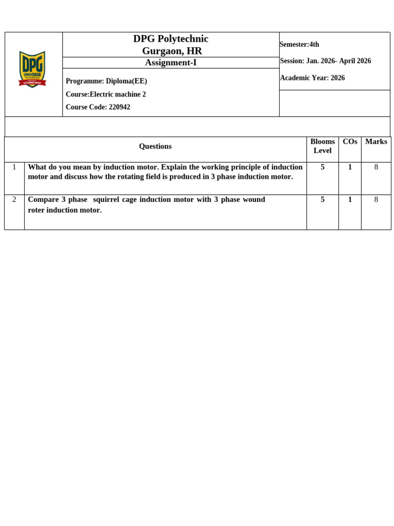 Assignment 1 Em2 | PDF
