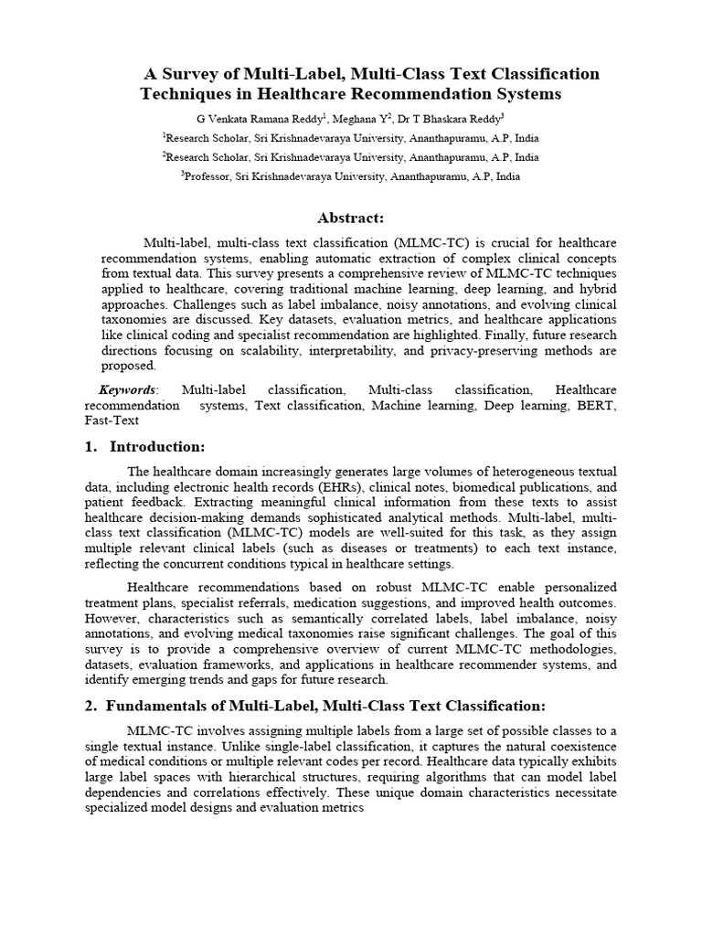 A Survey of Multi-Label, Multi-Class Text Classification Techniques in ...
