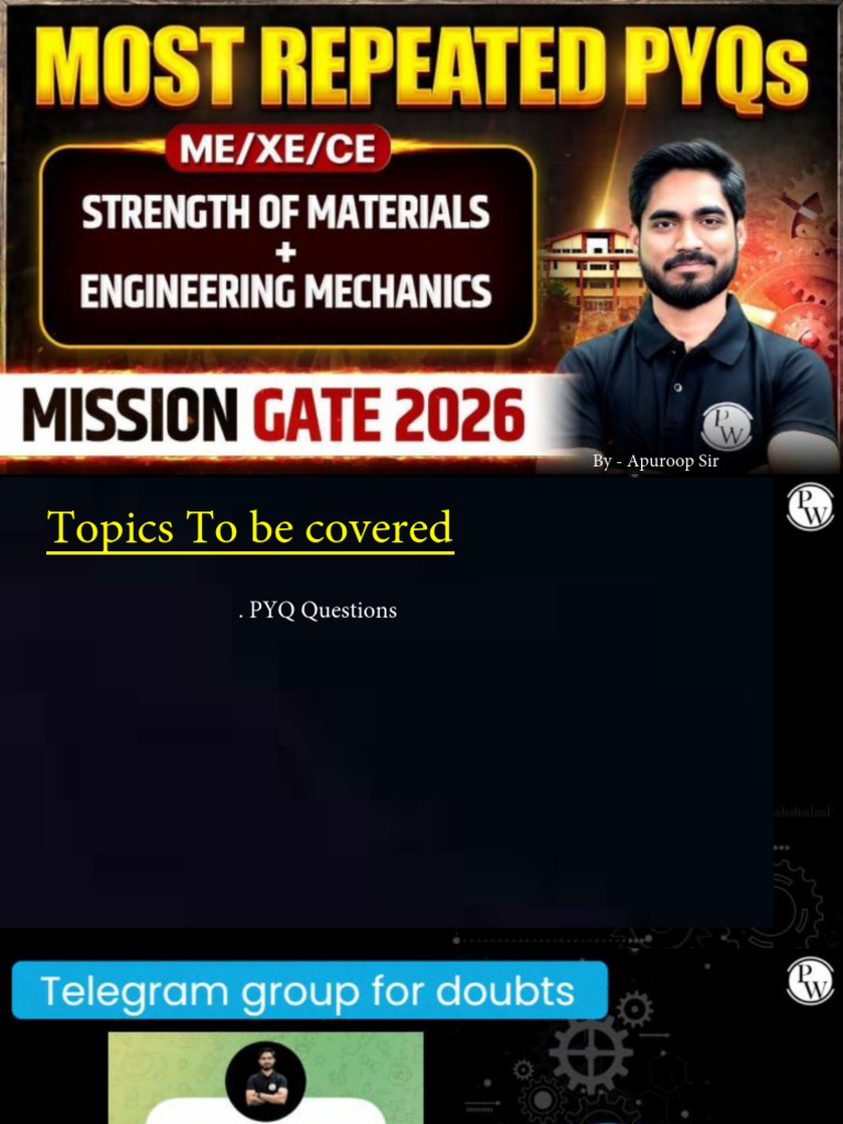 Strength of Materials PYQ Class Notes | PDF