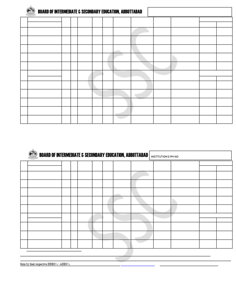 Duty Proforma SSC (A-I) 2026 | PDF | Educational Organizations ...