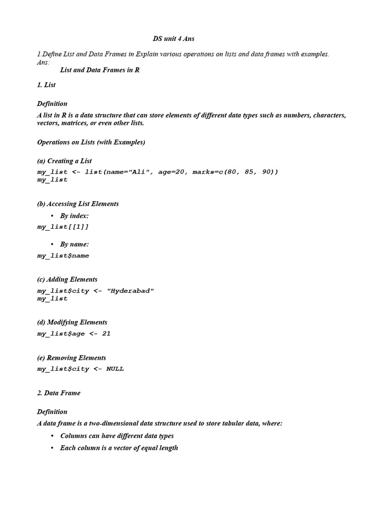 DS Unit 4 Ans | PDF | Control Flow | Computing