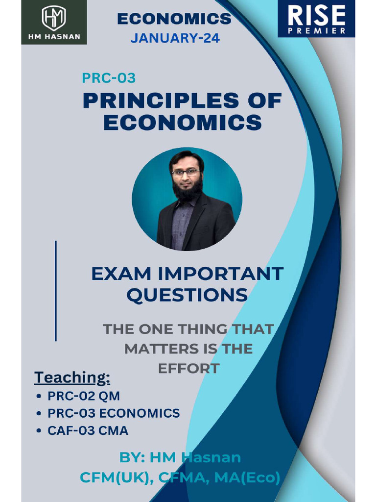 ECO Exam IMP Questions (JAN-24) by HM Hasnan-1-1 | PDF
