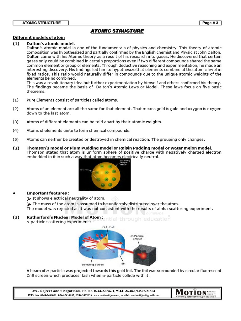 ATOMIC STRUCTURE | PDF | Electromagnetic Radiation | Electromagnetic ...