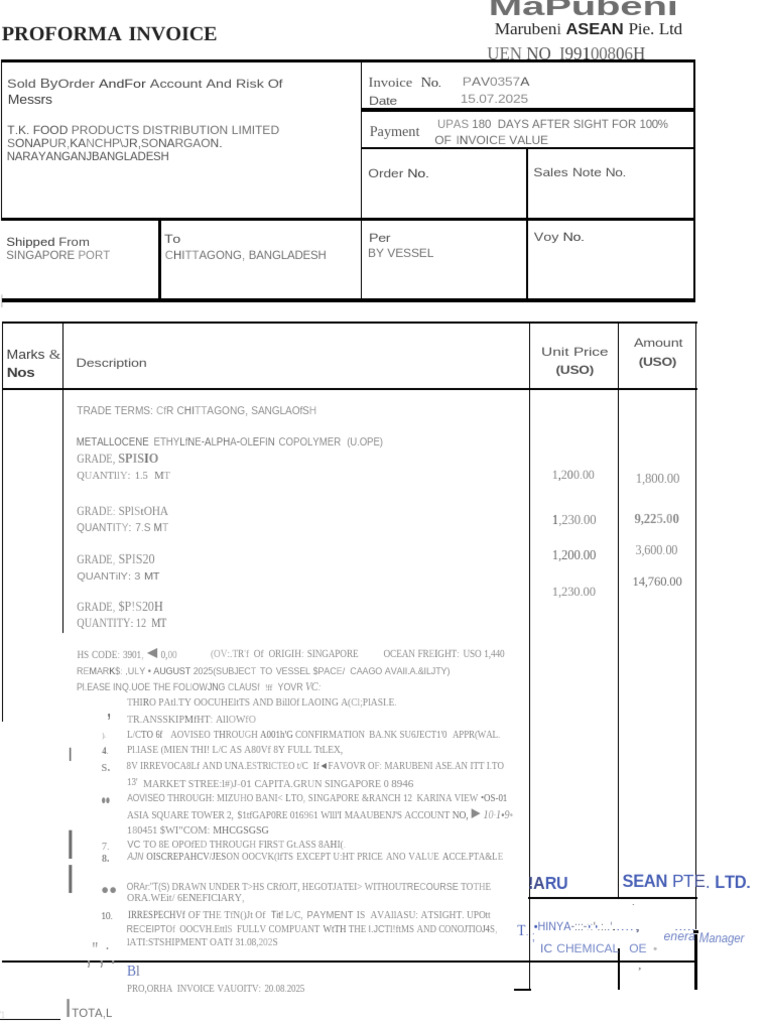 UEN I 008 6: Invoice | PDF