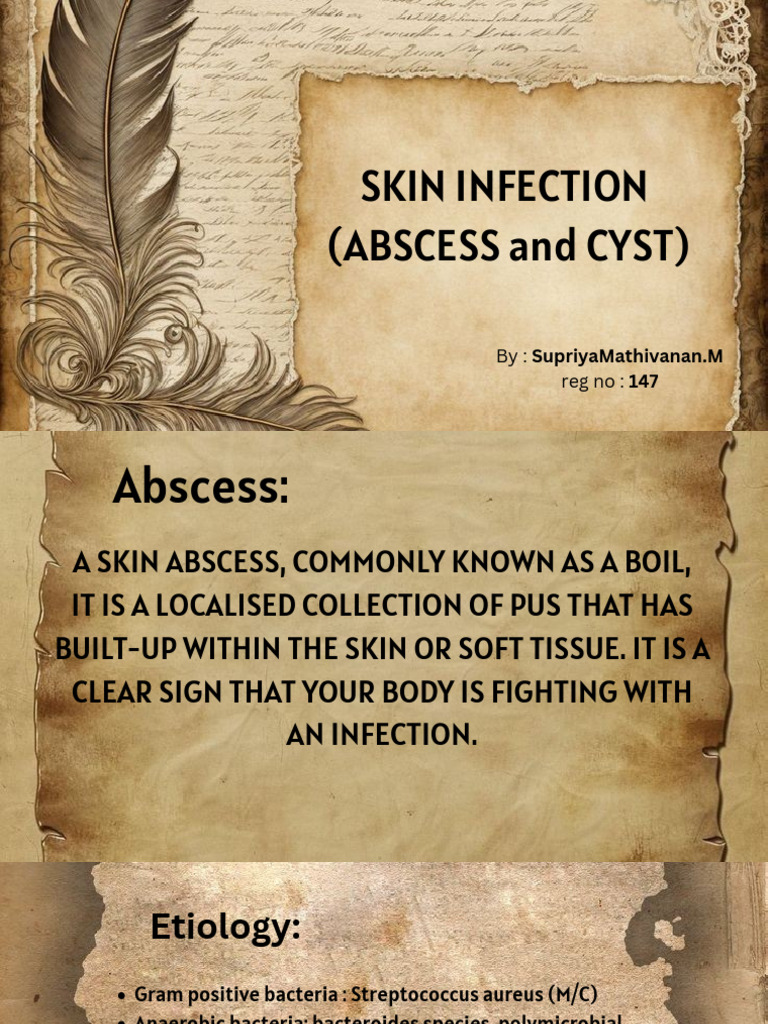 SKIN INFECTION (ABSCESS and CYST) - 20251125 - 161729 - 0000 | PDF ...