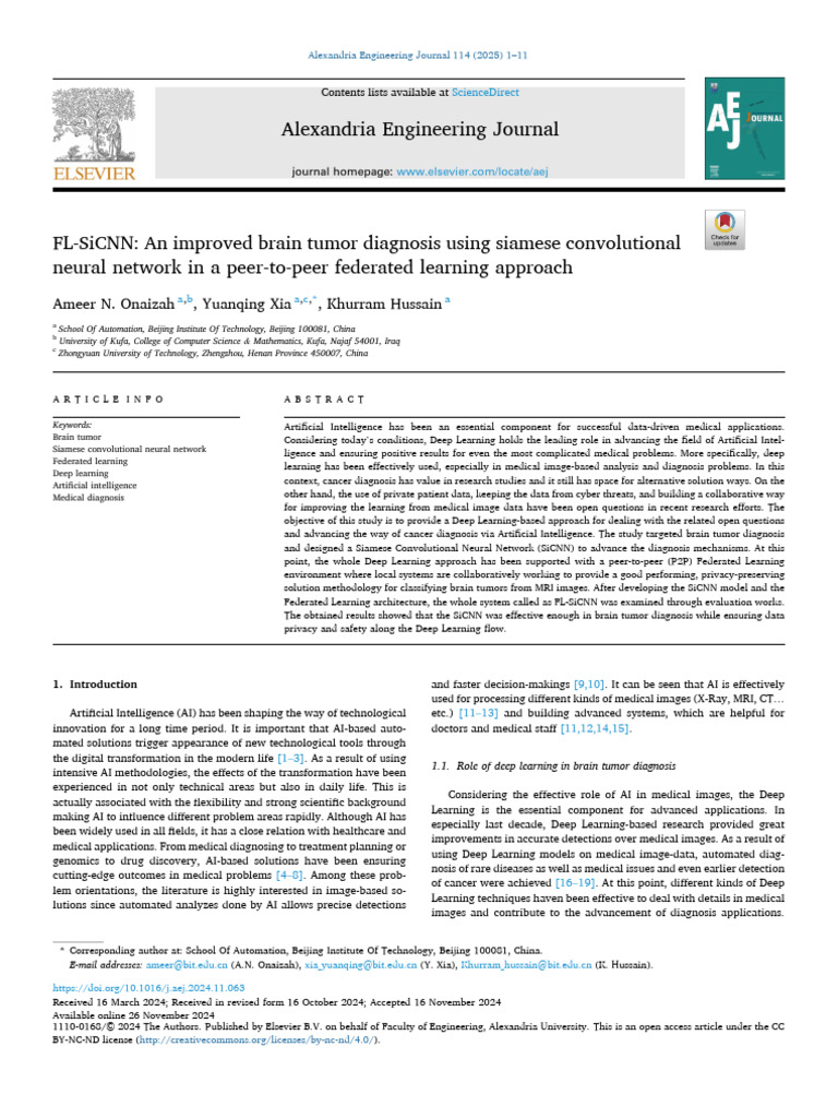 An Improved Brain Tumor Diagnosis Using Siamese Convolutional Neural ...
