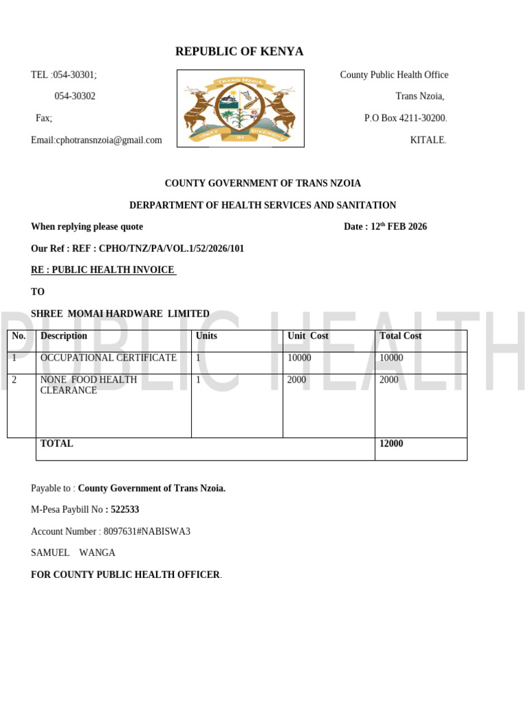 Wanga Invoice | PDF