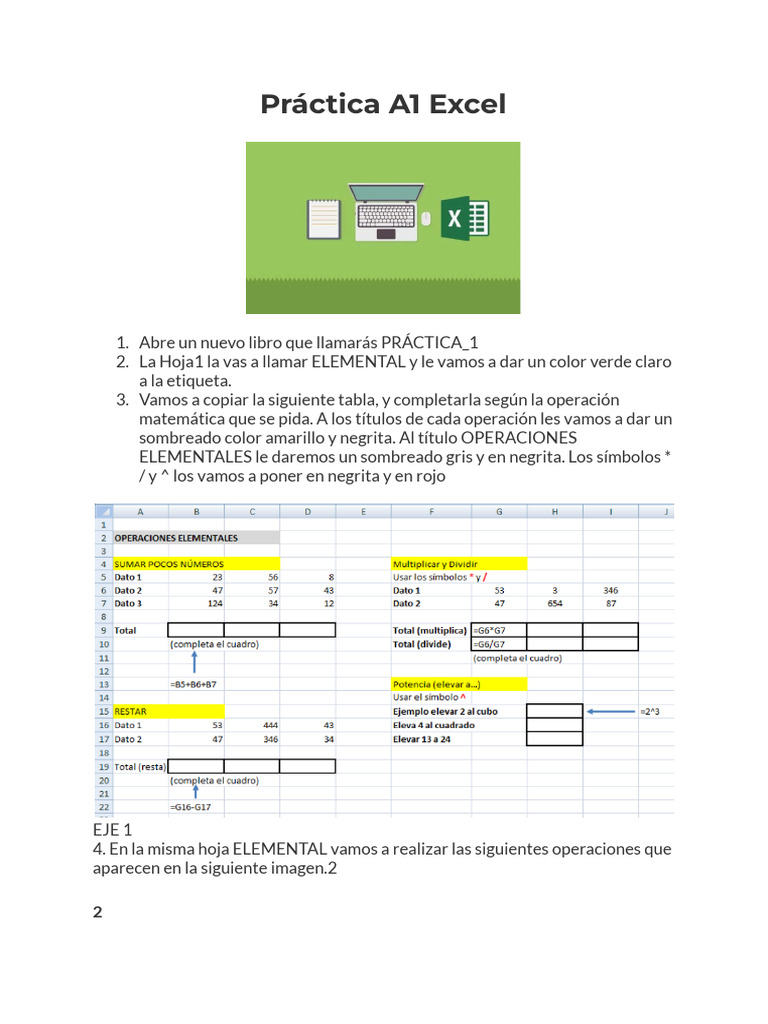 Práctica A1 Excel | PDF | Hoja de cálculo | Microsoft Excel