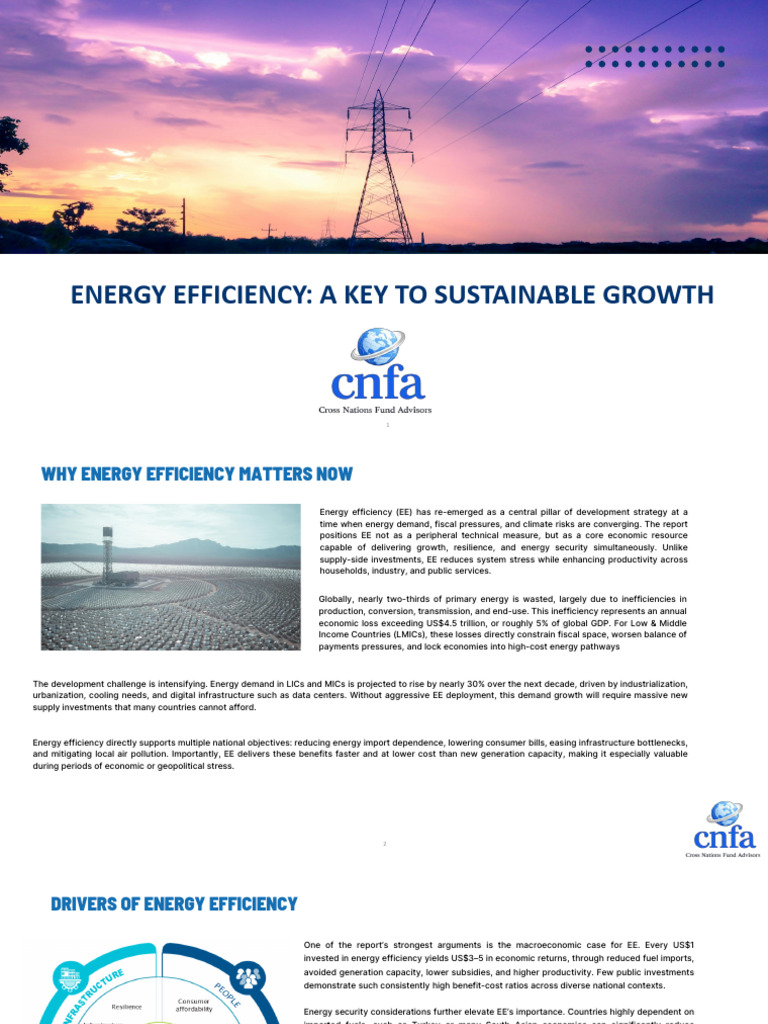 Energy Efficiency - A Key To Growth | PDF | Economic Growth | Efficient ...