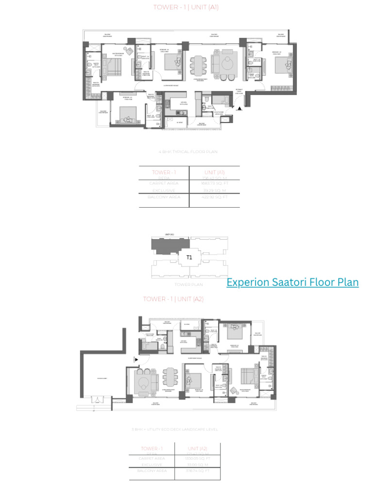 Experion Saatori Floor Plan (1) | PDF | Bedroom | Room