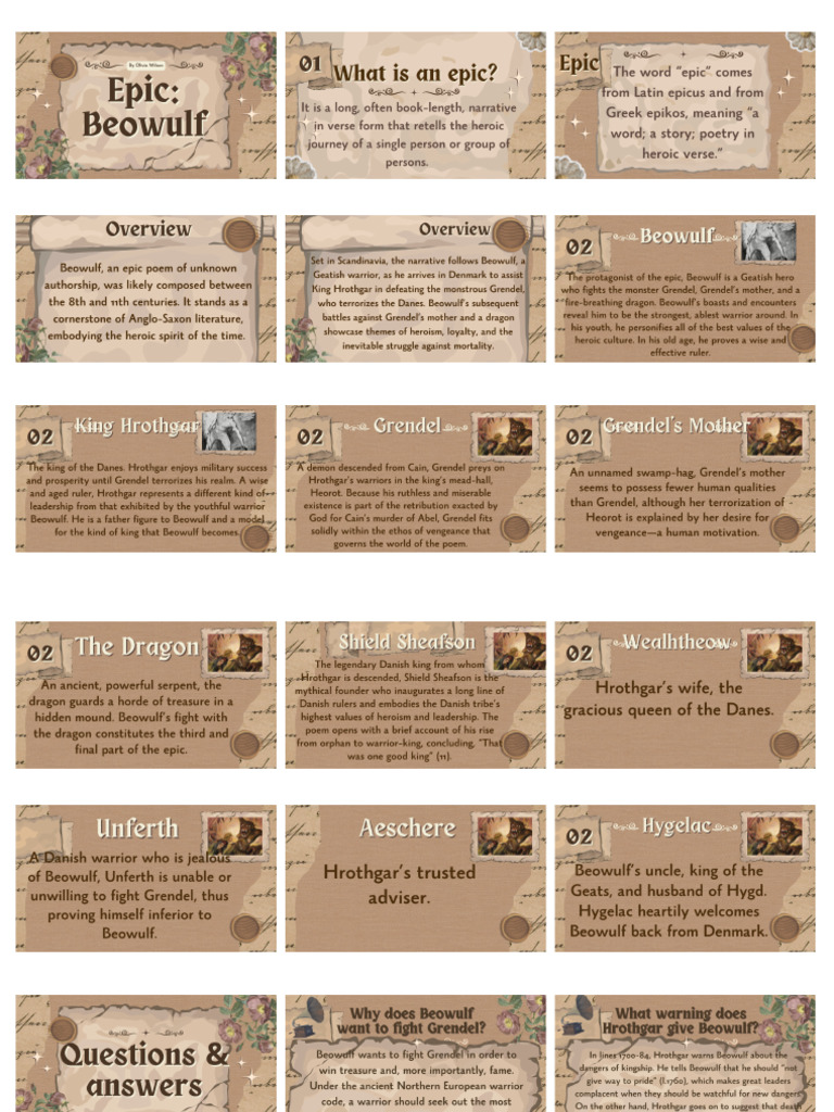 Beowulf Handouts | PDF