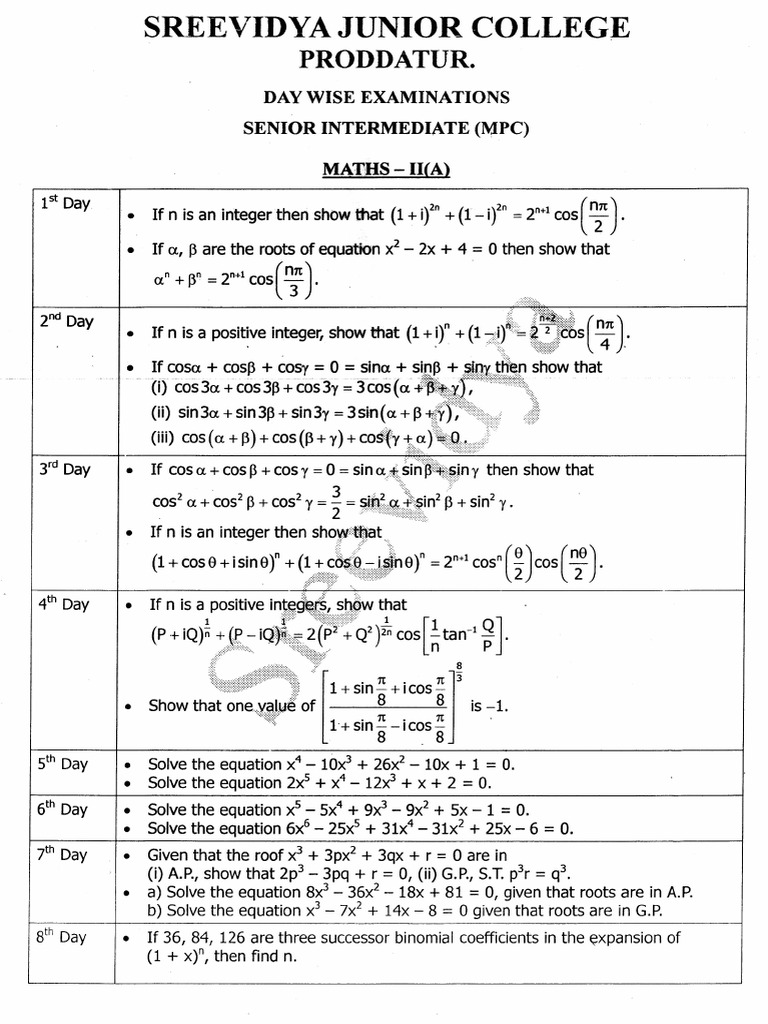 2nd Year Mpc_ Daily Rivision Test Questions | PDF