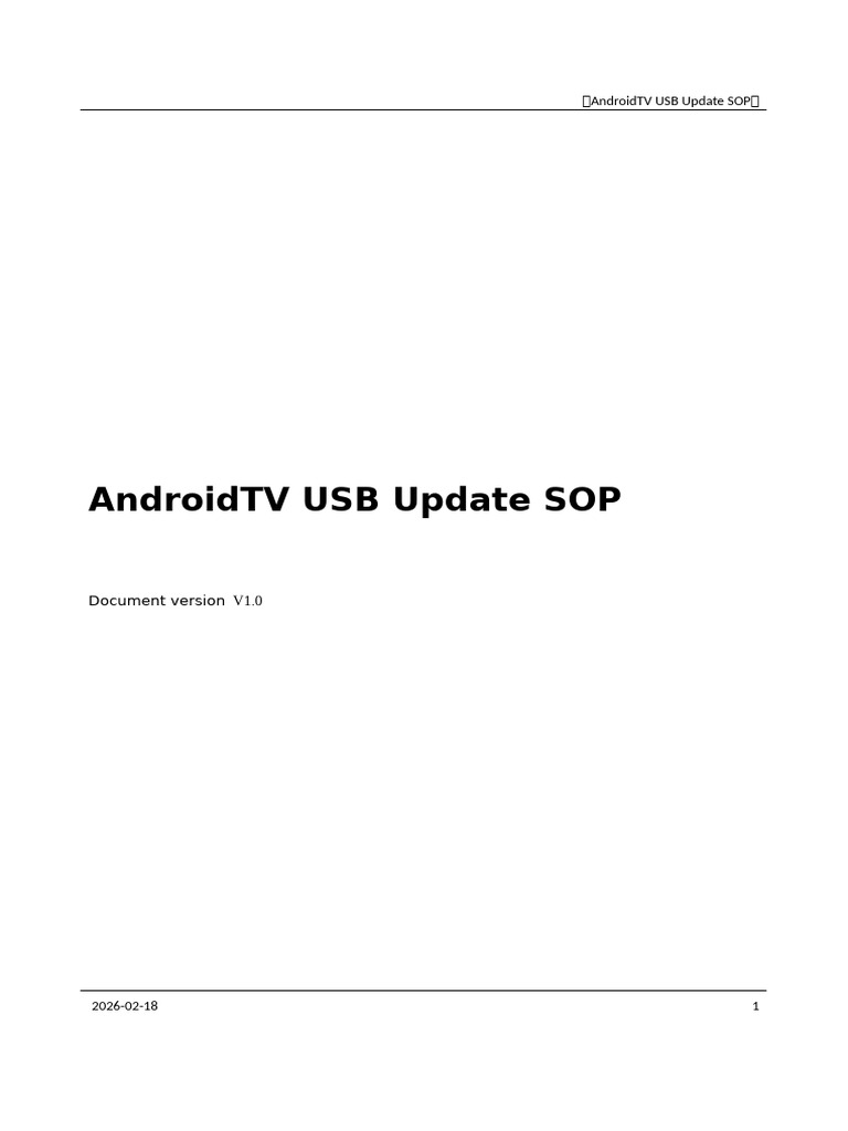 AndroidTV USB Update SOP | PDF | Computer Architecture | Data Management