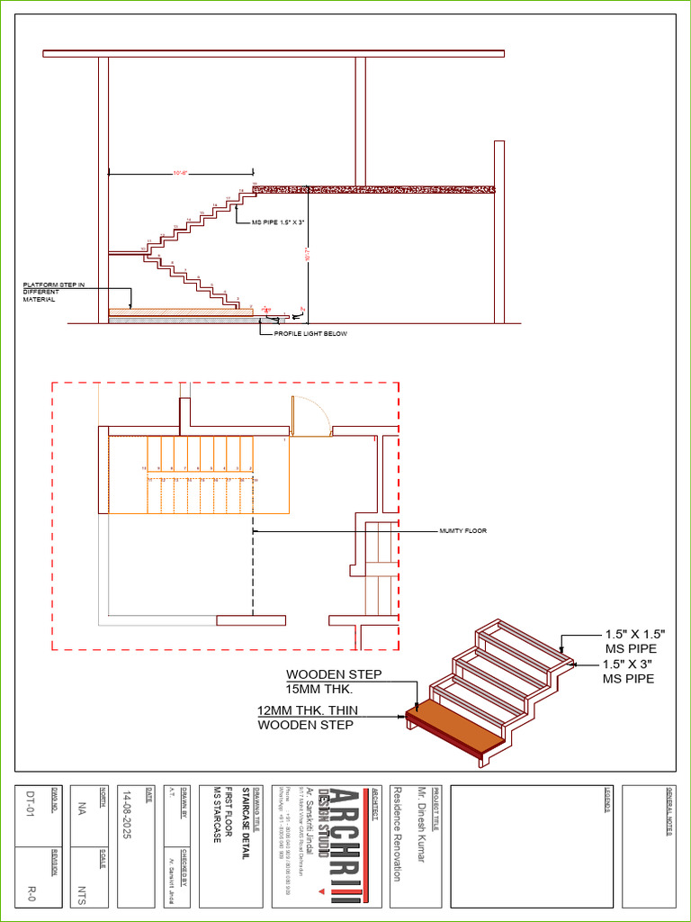 Ads190_dt-01_ Ms Staircase Detail | PDF