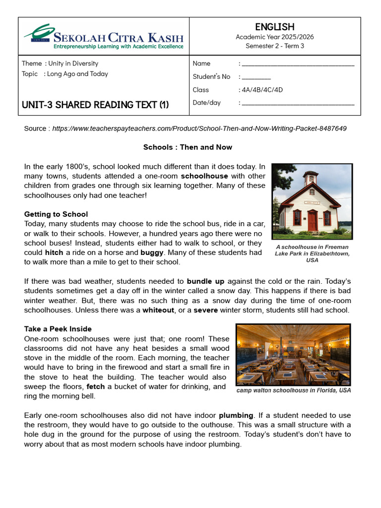 Unit 3 Shared Reading Text | PDF | Verb