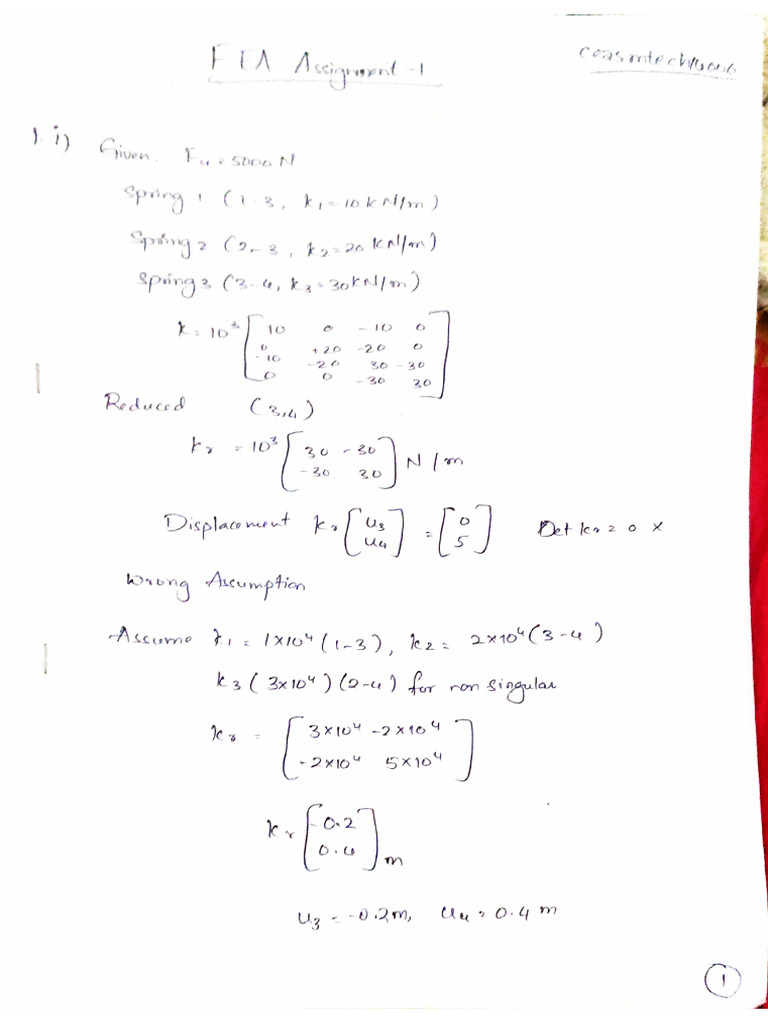 FEA Assignment 1 | PDF