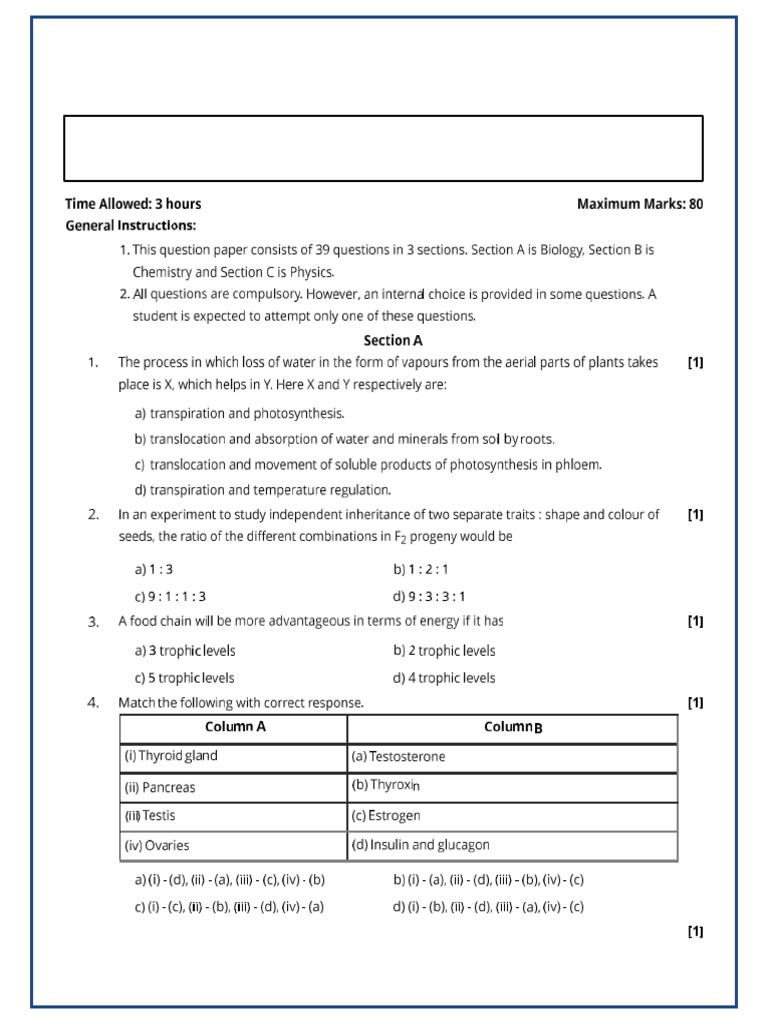 Science Question Paper 2 - 10.02.26 | PDF