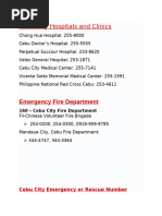 Cebu Emergency Contact Numbers 2025 | PDF | Public Safety | Civil Defense