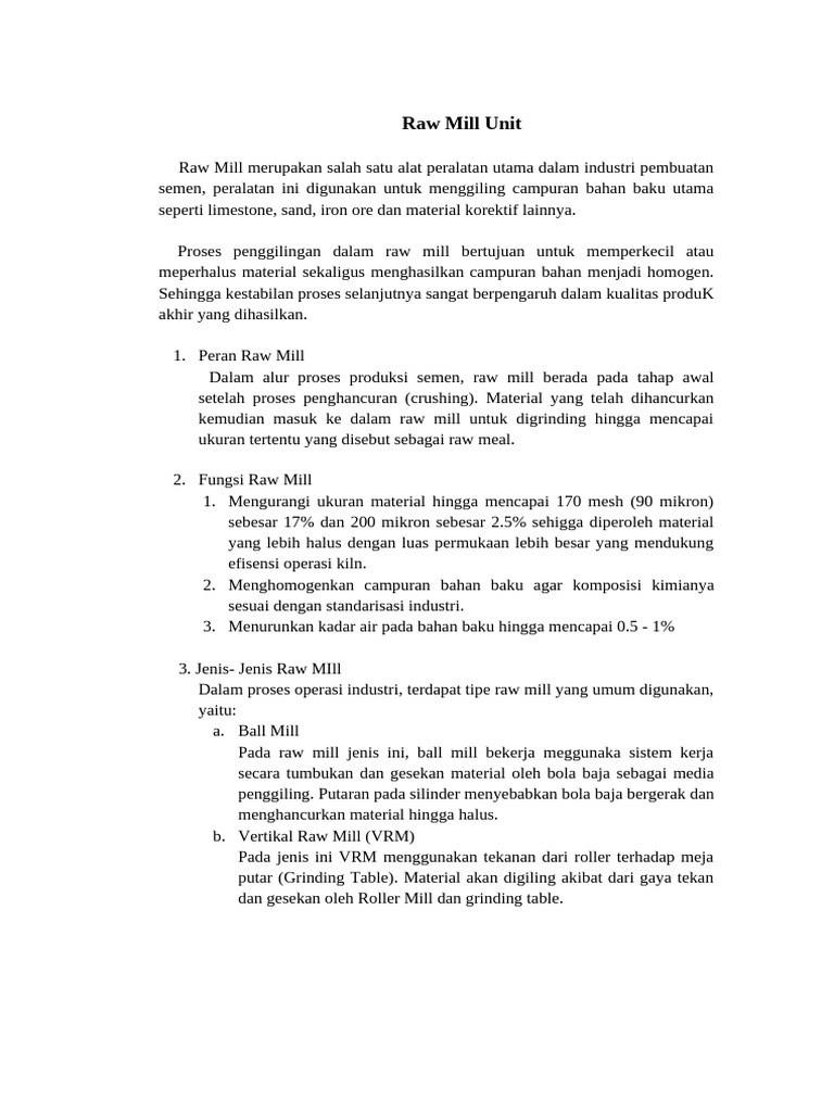 Raw Mill | PDF