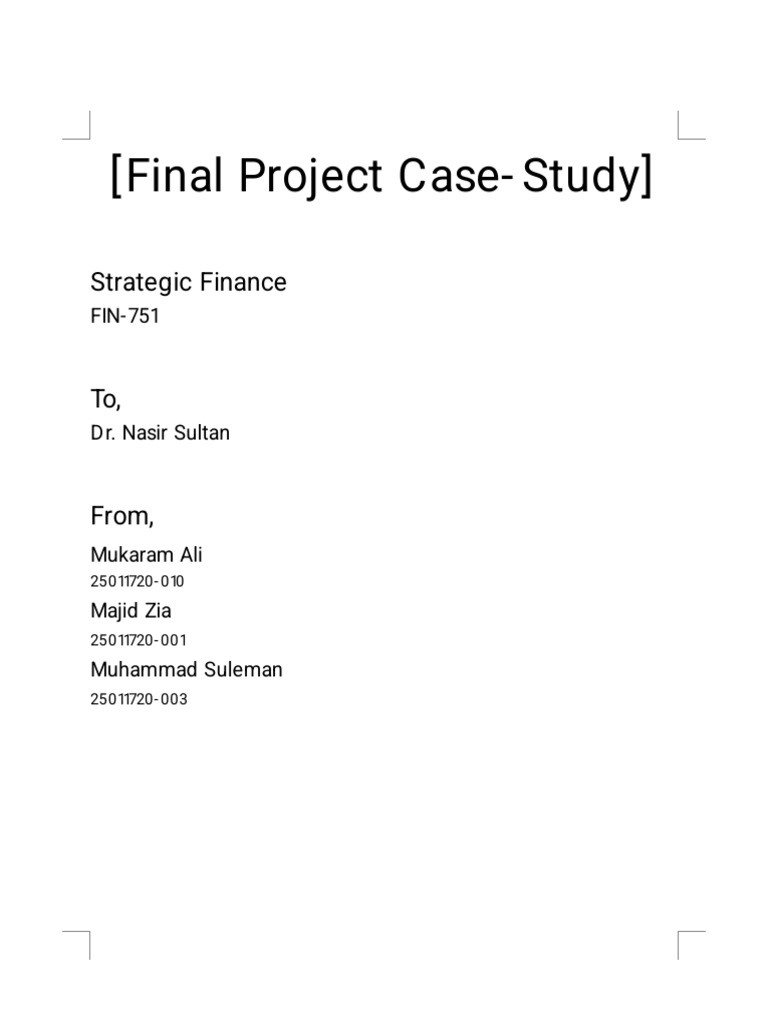 Final Project Case-Study | PDF