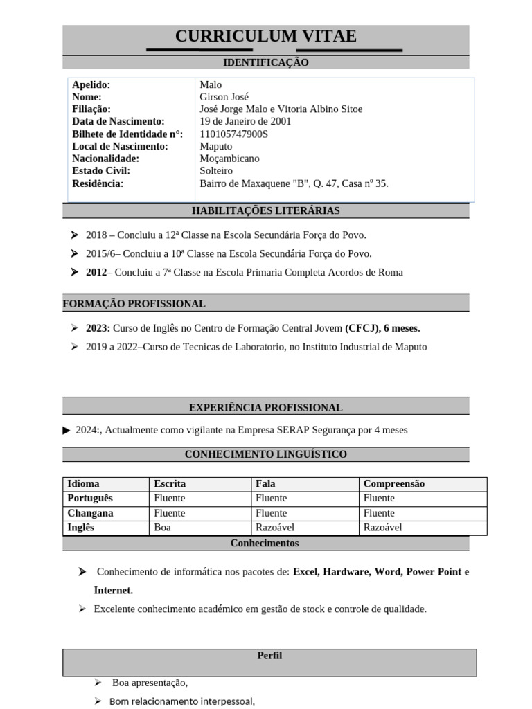 Cv. Luis Jorge | PDF