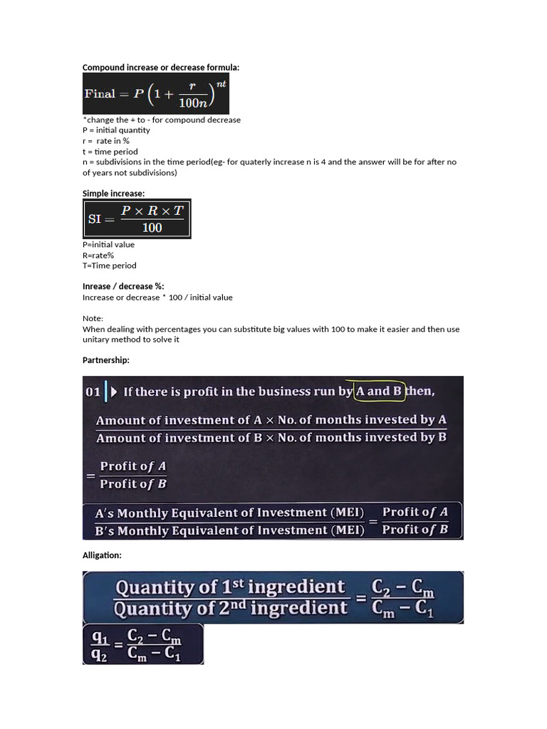 Maths General Notes | PDF