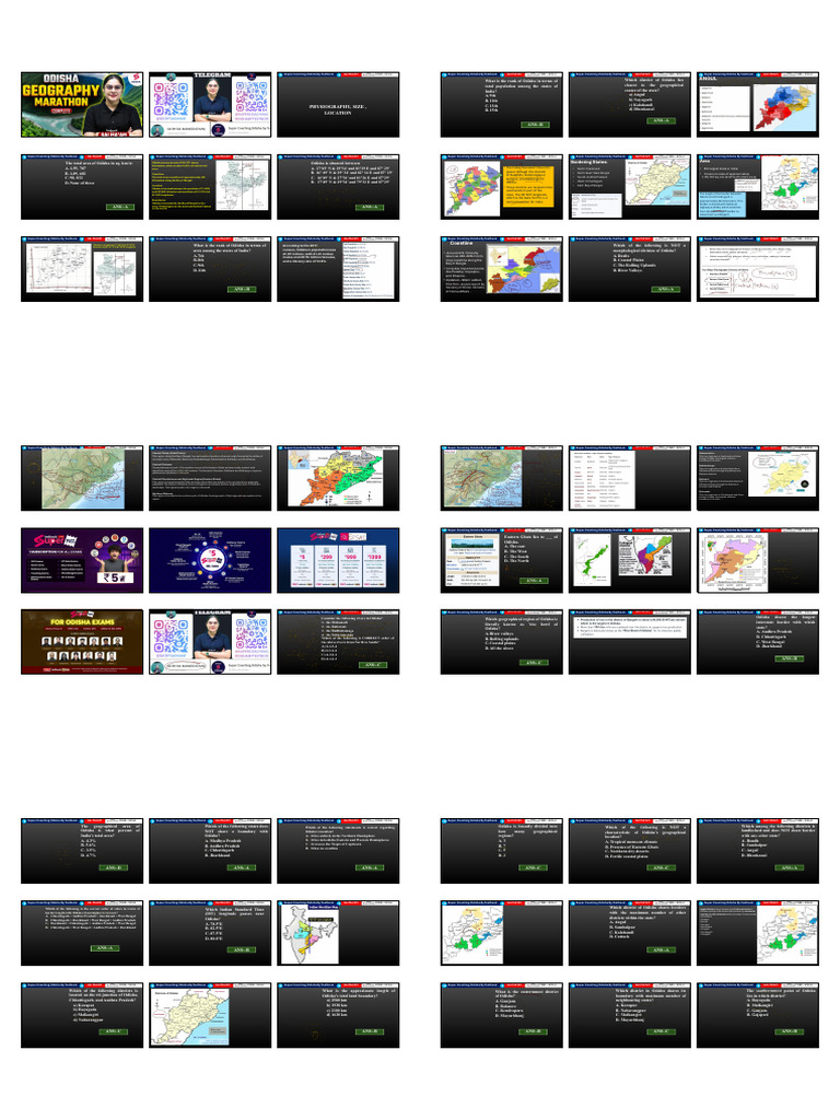 Odisha Geography Marathon - Converted | PDF | Plateau | Earth Sciences