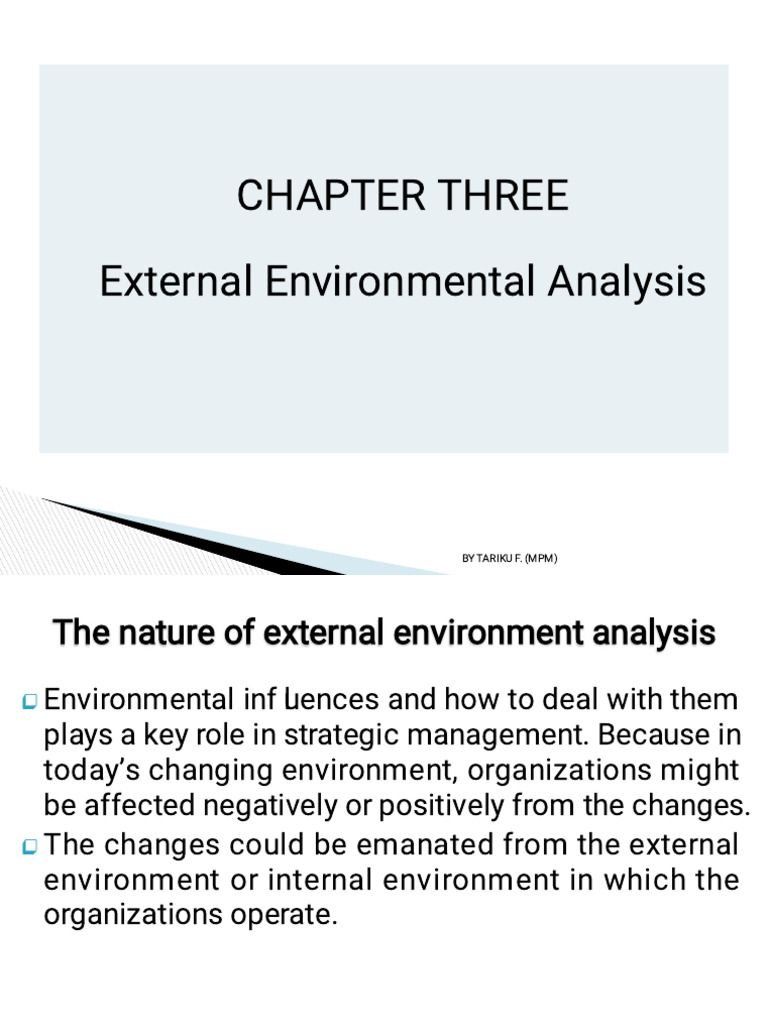 Chapter 3 External Environmental Analysis | PDF | Quantitative Research ...