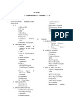NCM 103 List of Procedures For Skills Lab