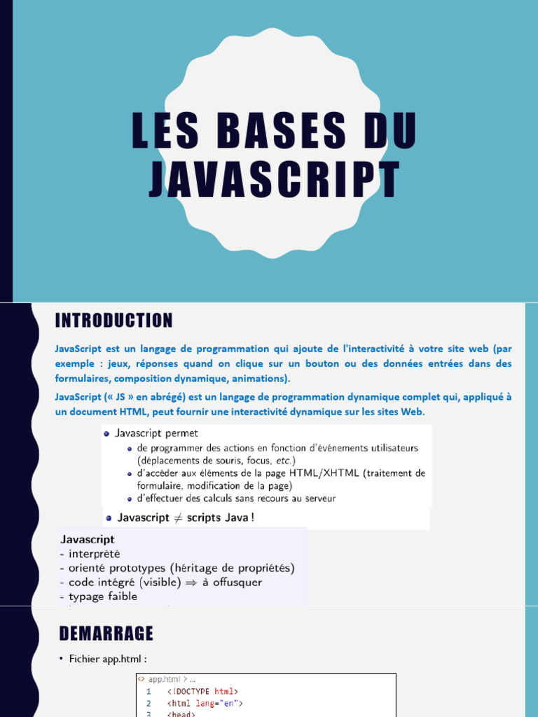 00 Base | PDF | JavaScript | Programmation informatique