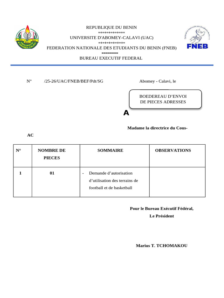 Bordereau | PDF