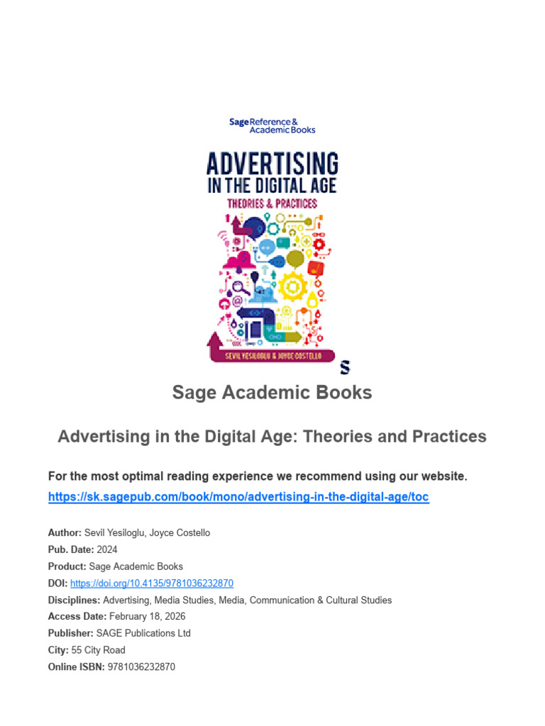 Advertising in The Digital Age | PDF | Advertising | Online Advertising