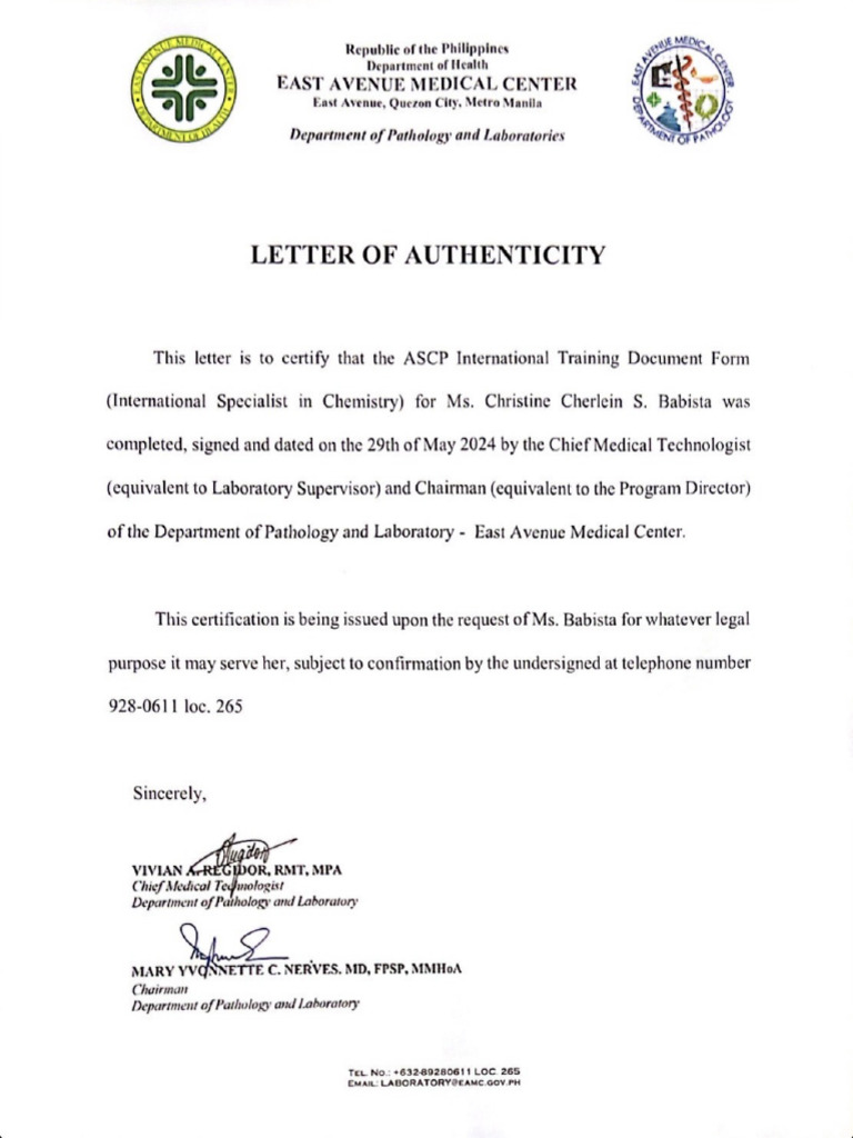 New Letter of Authenticity | PDF