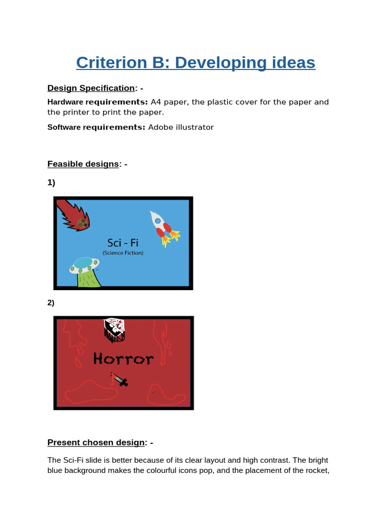Design Criterion B | PDF